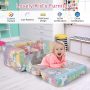 2-in-1 Flip Out Kids Sofa Chair with Detachable Flannel Fabric Cover and Glowing Patterns - Image 5