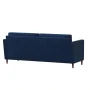 Lillith 75.6 in. Square Arm Polyester Mid- Century Modern Rectangle Sofa in Navy Blue - Image 6