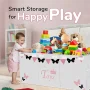 Extra Large Toy Storage Organizer For Living Room with Lids - Glow-in-Dark 40"x14"x16" Collapsible 600D Oxford Toy Chest for Kids, Boys, Girls - Durable Toy Bin for Living Room, Playroom, Nursery - Image 5