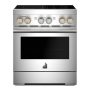 JennAir - 30 in. Wide 4 Elements RISE 4.1 Cu. Ft. Freestanding Electric Induction Range - Stainless Steel - Image 1