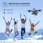 4DRC V14 Drone with 1080P HD Camera Live Video 120°Wide-Angle Wifi Altitude Hold, 3D Flip 2 Batteries Black - Image 5