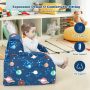 Blue 3-in-1 Convertible Kid Sofa Bed Flip-Out Chair Lounger for Toddler - Image 2
