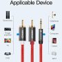 ANNNWZZD 3.5mm to RCA Cable,3.5mm Male to 2RCA Male Audio Stereo Cable for Smartphones, MP3, Tablets, Speakers, HDTV (10ft) - Image 2