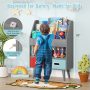 Gray Kids Bookshelf with Open Compartment for Toddlers 3+ Years Old - Image 6