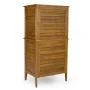 Maho 32 in. W x 22 in. D x 64 in. H Wood Golden Brown Teak Storage Cabinet - Image 5