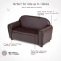 Gymax Kids Sofa Armrest Chair Lounge Couch Wood Construction Storage Box Living Room - Image 5