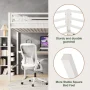 Amolife Twin Size Loft Bed Frame, Metal Bunk Bed with Removable Ladder and Full-Length Guardrail, Safe Heavy-Duty Frame, White - Image 6