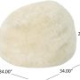 Christopher Knight Home Marcy Modern 3 Foot Faux Fur Bean Bag(Cover Only), Taupe - Image 3