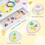 Kids Vanity Table Set with Tri-Folding Mirror and Large Drawer - Image 6