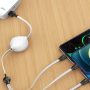 Multi USB Retractable Charging Cable 3 in1 Fast Charger Cord Connector with/Type C/Micro USB/Lightning (White) - Image 3