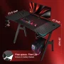 HLDIRECT 47 inch Gaming Desk, Ergonomic Gamer Table, Computer Table, Pc Workstation - Image 4