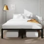 Amolife Heavy Duty King Size Metal Platform Bed Frame with 16.7'' Large Under Bed Storage Space, Black - Image 3