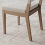 Nathan James Linus Modern Upholstered Dining Chair, Solid Rubberwood Legs in a Wire-Brushed Light Brown Finish - Image 5