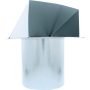 Zephyr - Duct 10 In. Round Inlet Cap with Bird Screen for Range Hood - Silver - Image 2