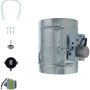 Zephyr - Duct 6 In. Universal Make-Up Air Damper Kit for Range Hood - Silver - Image 1