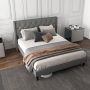 Full/Queen Size Upholstered Platform Bed with Button Tufted Headboard - Image 5