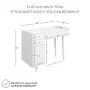 Daisy White and Gold Makeup Desk with 4-Drawers and Brass Accent Knobs Vanity Table - Image 5
