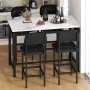 LEGAHOME Pub Dining Set for 4, 5 Piece Dining Table Set with 4 Chairs, Counter Height Kitchen Table and Chairs for Dining Room - Image 2