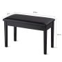 Solid Wood PU Leather Padded Piano Bench Keyboard Seat - Image 4