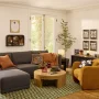 Beautiful Mod Round Coffee Table by Drew Barrymore, Warm Honey Finish - Image 2