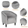 Renwick Modern Upholstered Tub Chair for Livingroom, Set of 2, Gray Velvet - Image 5