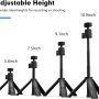 Mini Tripod, Extendable Selfie Stick,3 Levels Adjustment Height,Phone Tripod for Camera and Phone,Webcam Tripod with 360°Ball Head,Camera Tripod is Suitble for Camera and Cell Phone Etc - Image 3