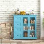 Buffet Sideboard Table Kitchen Storage Cabinet with Drawers and Doors - Image 4
