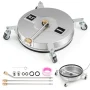 Costway 16.5" Pressure Washer Surface Cleaner Stainless Steel Surface Cleaner Attachment - Image 1