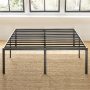 Best Price Mattress 18" Metal Platform Bed Frame, Heavy-Duty Steel Slats, Black, Full - Image 6