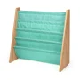 Humble Crew Kids Bailey Bookshelf 4 Tier Book Storage, Natural/Seafoam - Image 2