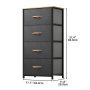 Dextrus 4-Drawer Fabric Dresser for Adults & Teens, Easy Pull Storage Unit for Bedroom, Dark Gray - Image 5
