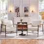 Mid-century Boucle Accent Chair Lounge Chair for Living Room Bedroom, Ivory - Image 5