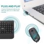 Wireless Keyboard and Mouse, UHURU 2.4GHz Full-Sized Ergonomic Keyboard and Mouse Combo with Palm Rest, Wireless Keyboard with 3 Level Adjustable DPI Mouse for PC, Laptop, Windows XP/7/8/10(Grey) - Image 3