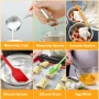 Mixing Bowls with Lids Set, 23 Pcs Kitchen Utensils Stainless Steel Nesting Bowls, Measuring Cups Spoons, 12 Reusable Silicone Stretch Lids Non-Slip Mat Egg Whisk for Baking Cooking by Kosbon - Image 6