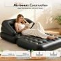 Honeydrill 78" x 54" x 24" Inflatable Sofa, 5-in-1 Air Couch, Black - Image 4