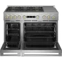 Monogram - 48 in. Wide 7 Burners 8.25 Cu. Ft. Freestanding Double Oven Dual Fuel Convection Smart Range with Self-Clean - Stainless Steel - Image 3