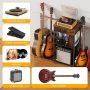 Flycity Guitar Stands Floor with 4 Guitar Holders, 3 Tier Guitar Rack with Amp Stand & Cloth Drawer, Floor Adjustable Guitar Holder Display for Music Room Home Studio - Image 4