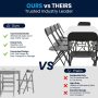 11-Piece Black Event/Training Folding Table Set with 10-Folding Chairs - Image 5
