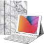 Fintie Keyboard Case for iPad 9th / 8th / 7th Generation (2021/2020/2019) 10.2 Inch, Soft TPU Back Stand Cover with Pencil Holder, Magnetically Detachable Wireless Bluetooth Keyboard, Marble White - Image 6