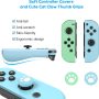 Switch Accessories Bundle - MENEEA 12 in 1 Accessories kit with Carrying Case, Screen Protector, Game Storage Case, Silicone Protective Case and Thumb Grip Cap Compatible with Joy-Con (Green) - Image 1