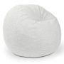Jaxx Saxx Shearling Faux-Lamb 4 Ft Large Round Bean Bag, Cloud - Image 3