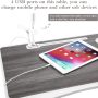Keggs Laptop Bed Desk Tray, Lap Desk for Bed 4 USB Ports Laptop Stand Bed Lap Table Tray with Foldable Legs Storage Drawer for Home Bed Couch Floor, Gray - Image 5