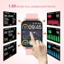 Smart Watch for Women and Men 1.69 inch Touch Screen Fitness Tracker Watch IP67 Waterproof Smartwatch with Heart Rate and Sleep Monitor, Step Counter Sport Running Watch for Android and iOS(Pink) - Image 3
