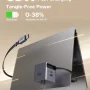 UGREEN - Nexode 65W USB-C Charger with Retractable Cable, PPS Fast GaN Charger for Laptops, Tablets, Cell Phones - Space Gray - Image 3