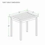 Cambridge Casual Alston Black Wood Outdoor Side Table - Image 6