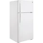 GE - 28 in. Wide 16.6 Cu. Ft. Top-Freezer Refrigerator with Edge-to-Edge Glass Shelves - White - Image 3