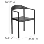 Cafe Chair, Stackable, Plastic, Black RUT-418-BK-GG - Image 6