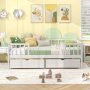 Twin Daybed with Fence and 2 Drawers Kids Bed for Boys & Girls - Image 5