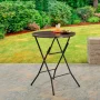 Mainstays 31" Round High-Top Folding Table, Walnut - Image 3