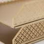 Gold File Organizer Office Inbox Gold Paper Tray Organizer for Desk - Gold Desk Tray - Gold Letter Tray Set of 2 Stackable Letter Trays for Desk Office Trays for Desk Organizer File Baskets for Desk - Image 6